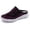 Purple, variant on Womens Breathable Mesh Walking Mules Sneakers Open Back Slip On Shoes(Black,7)