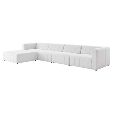 Sectional Sofa Set, Fabric, Ivory White, Modern Contemporary Urban Design, Living Lounge Room Hotel Lobby Hospitality