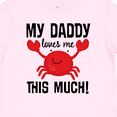 thumbnail image 4 of Inktastic Daddy Loves Me Childs Crab Boys or Girls Baby T-Shirt, 4 of 5