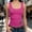 Hot Pink, variant on Y2k Ribbed Sleeveless Shirts for Women Metal Grommet Eyelet Studded Tank Tops Scoop Neck Camisole Edgy Grunge Punk Streetwear Going Out Apparel Pink L