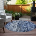 thumbnail image 6 of Addison Rugs Chantille Indoor/Outdoor Contemporary Abstract Blue Washable Round Rug, 8' x 8', 6 of 6