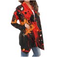 thumbnail image 5 of WXLWZYWL Womens Halloween Costumes 2024, Cute Pumpkin Ghost Bat Cat Spider Printed Long Sleeve Cardigan Sweaters for Women Lightweight, 5 of 5