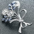 thumbnail image 6 of Xinyolin Flower Shape Rhinestone Brooch - Alloy Women's Fashion Accessory for Bouquets, 6 of 8