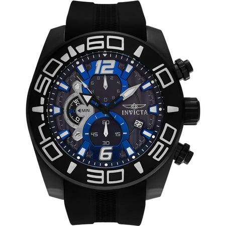 Invicta Men's Ion-Plated Stainless Steel Silicone Pro Diver 22813 Chronograph Strap Dress Watch