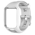 thumbnail image 1 of Correa de reloj de silicona para muñeca, correa de repuesto para TomTom 2 3 Runner 2 3 Spark 3, color blanco Yuarrent EL2367-02B, 1 of 2