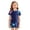 Navy, variant on ZXLBBD Bathing Suits for Girls 2 Piece Tropical Gradient Print Short Sleeve Swim Top and Shorts Summer Fashion Swimwear for Youth Casual Outdoor Beach,Navy,1 Y-2 Y