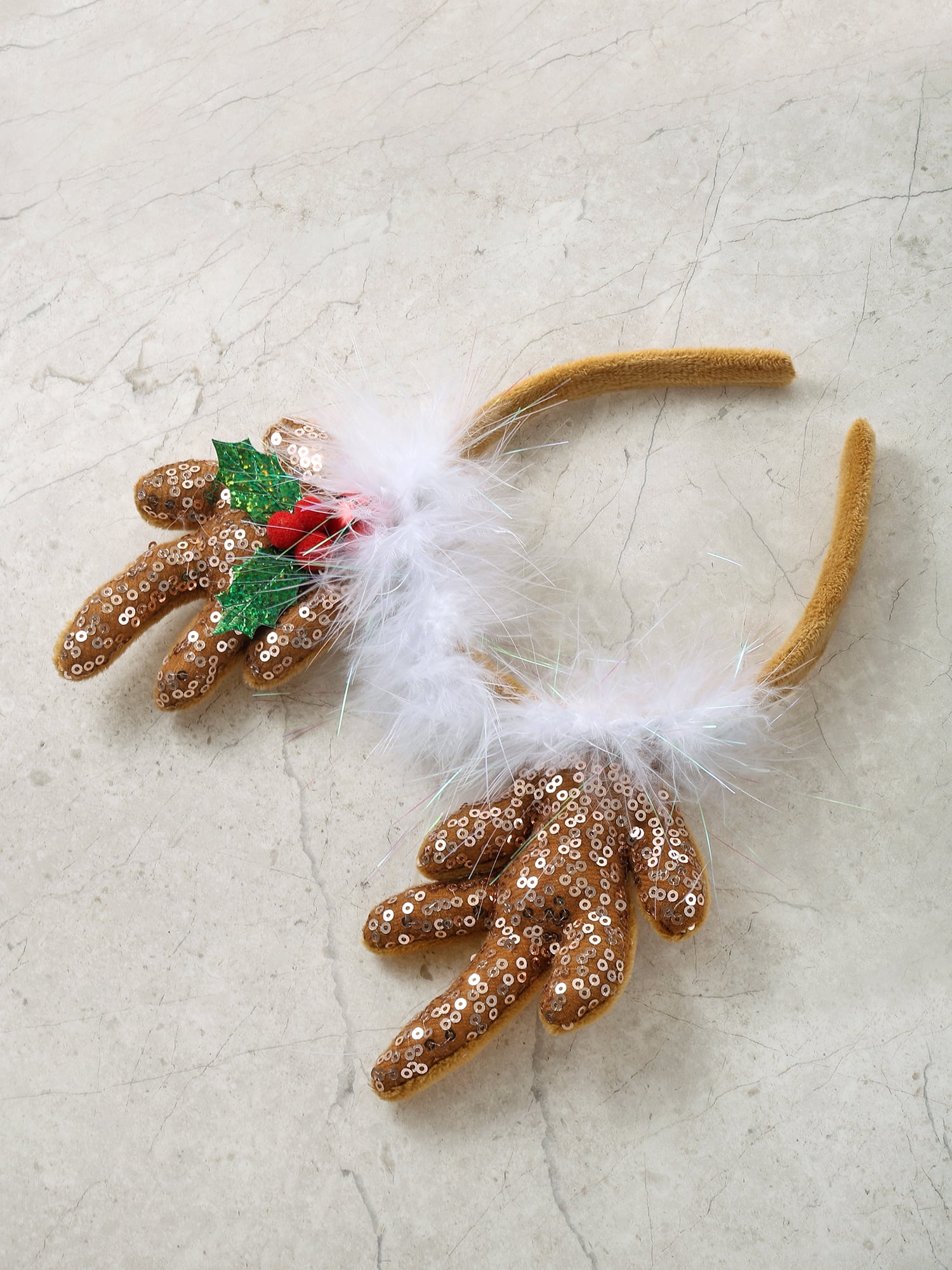 Holiday Time Gold Reindeer Antler Headbopper, 1 Piece