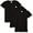 black, variant on Girls' Sportswear Fine Jersey Longer Length T-Shirt (3 Pack)