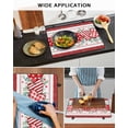 thumbnail image 5 of Large Induction Cooktop Protector Mat Valentine's Day Stove Top Covers for Electric Stove, Red Love Heart Eucalyptus Romance Striped Decorative Stove Burner Cover Mats, Glass Top Stove Cover, 5 of 7