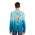 thumbnail image 3 of Peanuts Men’s Happiness Dip Dye Crewneck Sweatshirt with Long Sleeves, Sizes S-XL, 3 of 5