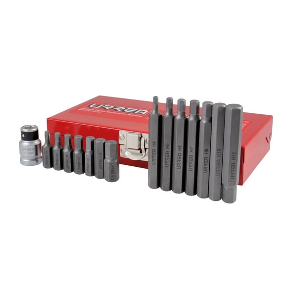 Juego Puntas Hex Métricas Hexágono 3/8 Adaptador ½ J2415m Urrea J2415M