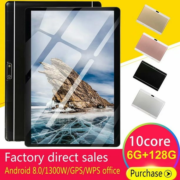 10 1 Inch 6g 128g Wifi Tablet Android 8 0 Hd 1960 X 1080 Bluetooth Game Tablet Computer With Dual Camera Support Dual Sim Card And Dual Standby Black Walmart Com Walmart Com