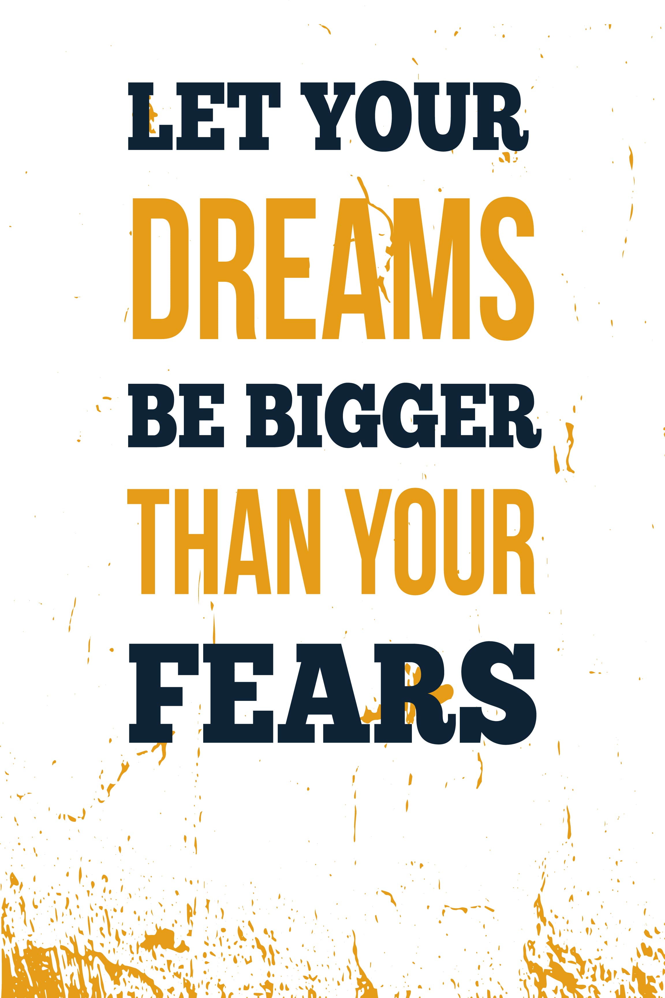 Ezposterprints Motivational Inspirational Posters for Home Office School Classroom Kidsroom - Motivational Quotes Poster Printing - Art Print 'DREAMS-FEARS' - inches -