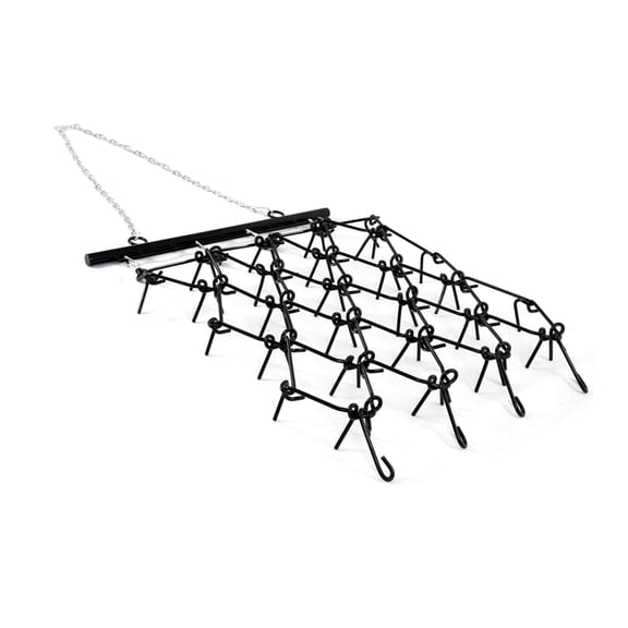 Dextrus 4FT 4' X 4' Steel Drag Harrow 3 8in Tines Chain for ATV UTV Leveling Grading Steel