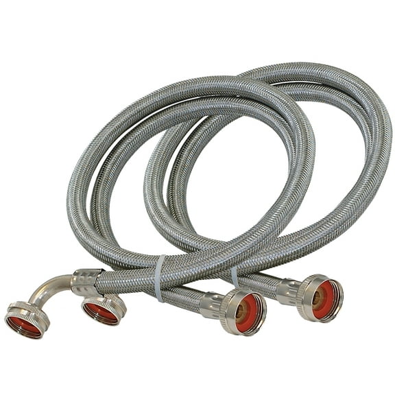 Eastman 48377 Washing Machine Discharge Hose, 3/4 in ID, 5 ft L, FHT x FHT, Stainless Steel