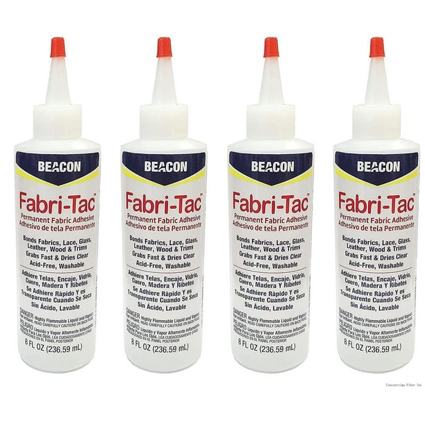 Beacon FabriTac Permanent Adhesive, 8 Ounce Bottle Premium Crafting