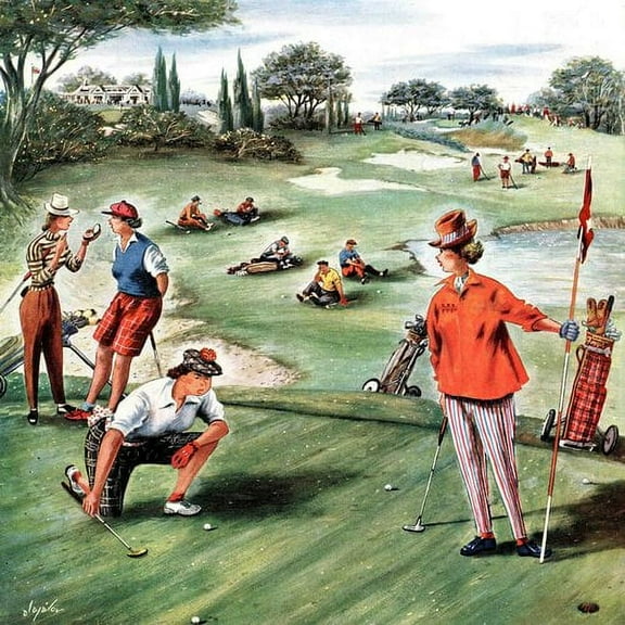 Marmont Hill No Playing Through by Constantin Alajalov Painting Print on Canvas