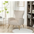 thumbnail image 3 of Kaleigh 27.56"W Velvet Sofa Chair with Metal Legs,Beige, 3 of 5