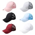 thumbnail image 2 of Ludlz Womens Distressed Baseball Cap Trucker Dad Hat Ponytail Messy Bun Ponycap, 2 of 7