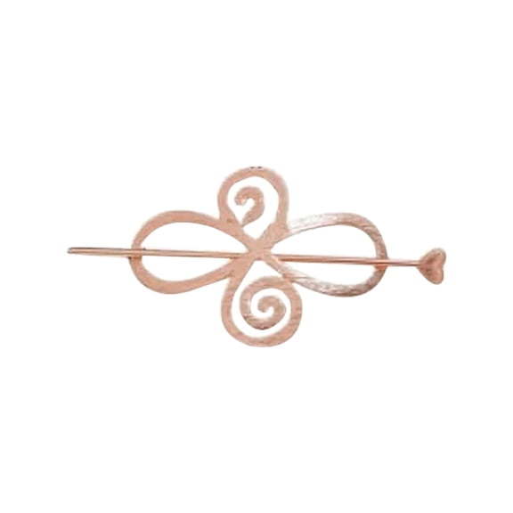 Geometric Hair Barrette with Stick - Alloy Ponytail Holder Clip for Women, Elegant Bun Clip, Rose Gold Hair Accessories, Mother’s Day Gift, Daily Use, Christmas, Wedding, Party Hal Makeup Organizers