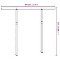 thumbnail image 4 of vidaXL Awning Post Set Anthracite 300x245 cm Iron, 4 of 4