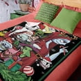 thumbnail image 5 of Christmas Flannel Blanket, Xmas Santa Monster Witch Throw Blanket Gifts for Kids Men Women, Funny Holiday Soft Blanket for Bedding Sofa 50 x 60 Inch, 5 of 7