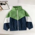 thumbnail image 4 of Odeerbi Toddler Boys Color Block Fleece Lined Jacket Winter Coat Waterproof Fleece Lined Down Coats Thick Puffy Jackets With Hood Navy 5-6 Years, 4 of 6
