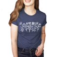 thumbnail image 3 of Women's Floral Tee Wildflower Graphic T Shirt Summer Flower Casual Loose Top Crew Neck Short Sleeve Shirts Tees (Navy-3X Large), 3 of 7