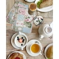 thumbnail image 7 of Green Blue Pink Botanical Hand Towels Set, Waffle Weave Kitchen Towels 3 Pieces, Spring Floral Vintage Microfiber Hair Face Bath Tea Towel Absorbent Quick Drying Cleaning Dish Cloths, 15.7"x23.6", 7 of 7