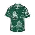 thumbnail image 4 of Xecao Christmas Trees print Hawaiian shirt - a stylish short-sleeve button-down for men, perfect for casual beach and tropical outings., 4 of 9