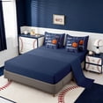 thumbnail image 3 of Erosebridal Basketball Ball Game Kids 7-Piece Twin Bedding Sets,Sport Theme Bedding Comforter Set For Boys,Reversible navy blue, 3 of 7