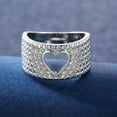 thumbnail image 3 of Fashion Elegant 925 Silver Hollow Love Heart Design Paved Little White Zircon Rings for Women Jewelry Valentines Day Best Gift, 3 of 3