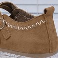 thumbnail image 5 of Shrysg Women's Mary Janes Ballet Flats Shoes with Double Buckle Straps Breathable Faux Leather Round Toe Casual Outdoor Walking Shoes Coffee, 5 of 6