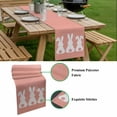 thumbnail image 5 of Easter Bunny Table Runner - 72 Inch Long, Kitchen Dining Table Runner Dresser Scarves, Cute Rabbit Family Vintage Pink Abstract Farmhouse Decor for Coffee Tables Wedding Party Banquet, 5 of 8