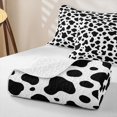 thumbnail image 4 of jejeloiu Classic Black White Cow Print Twin Quilt Set Kids,Neutral Animal Print Twin Coverlet Set For Boy,2-Piece, 4 of 7