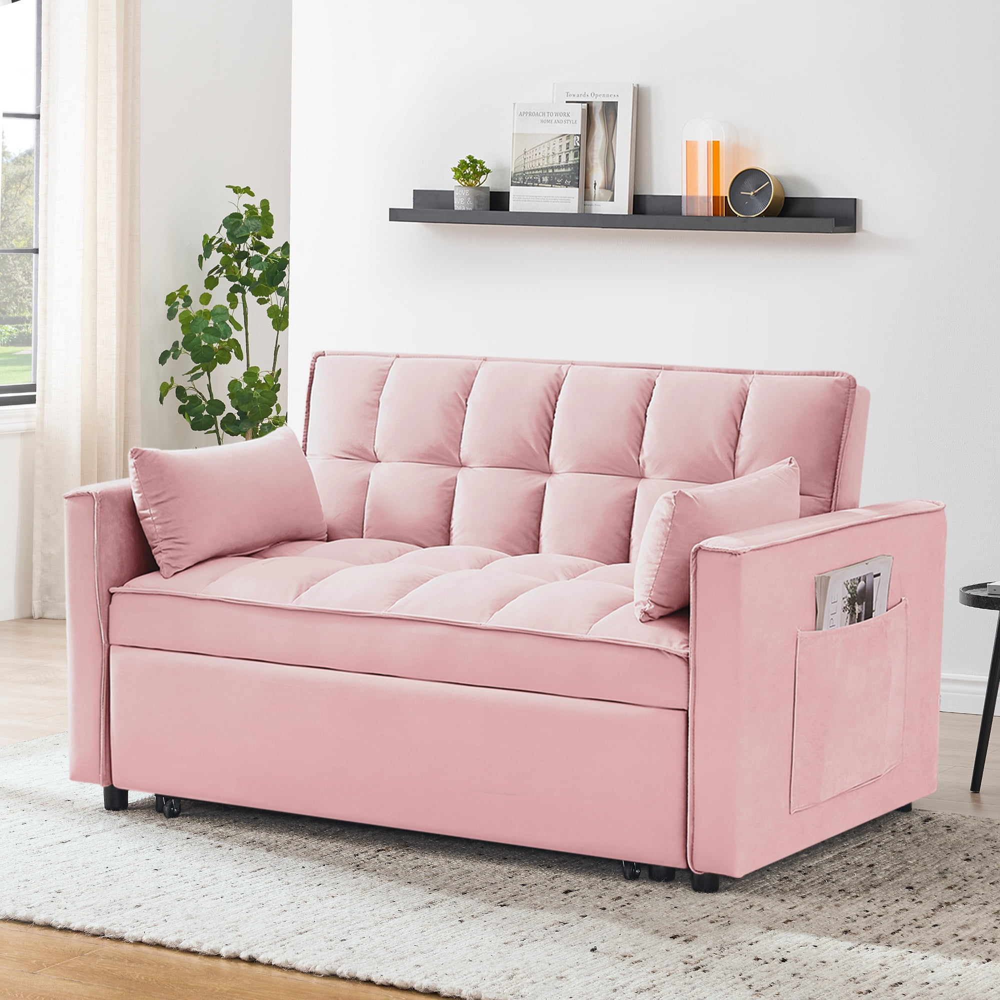 Pink pull out bed discount