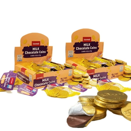 Hanukkah Chocolate Gelt Milk Chocolate Coins Kosher Certified 2-Pack