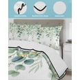 thumbnail image 4 of Quilts Queen Size, Teal Green Eucalyptus Soft Comforter Bedding Set for Bed, Spring Summer Farmhouse Leaves Watercolor Lightweight Quilted Bedspread with Pillow Cover(2 Pieces), 90x96 Inch, 4 of 6
