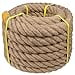 thumbnail image 3 of Twisted Manila Rope Natural Jute Rope (2 Inch x 50 Feet) Heavy Duty Hemp Rope for Docks, Railings, Climbing, Decorating, 3 of 4