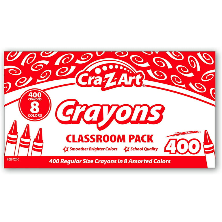 Cra-Z-Art® Crayon Class Pack, 8 Color, 400 Count Box - Zuma