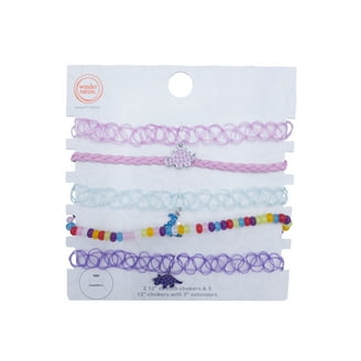Claire's Kids Neon Choker Necklace Set, 5-Pack, Multi-Color
