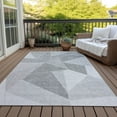 thumbnail image 6 of Addison Rugs Chantille Indoor/Outdoor Transitional Geometric Gray Washable Rectangle Rug, 5' x 7'6", 6 of 6