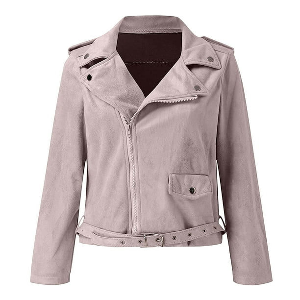 Chaqueta corta con cremallera frontal abierta de manga larga para mujer a la moda Fridja po3154 Bodega Aurrera en linea