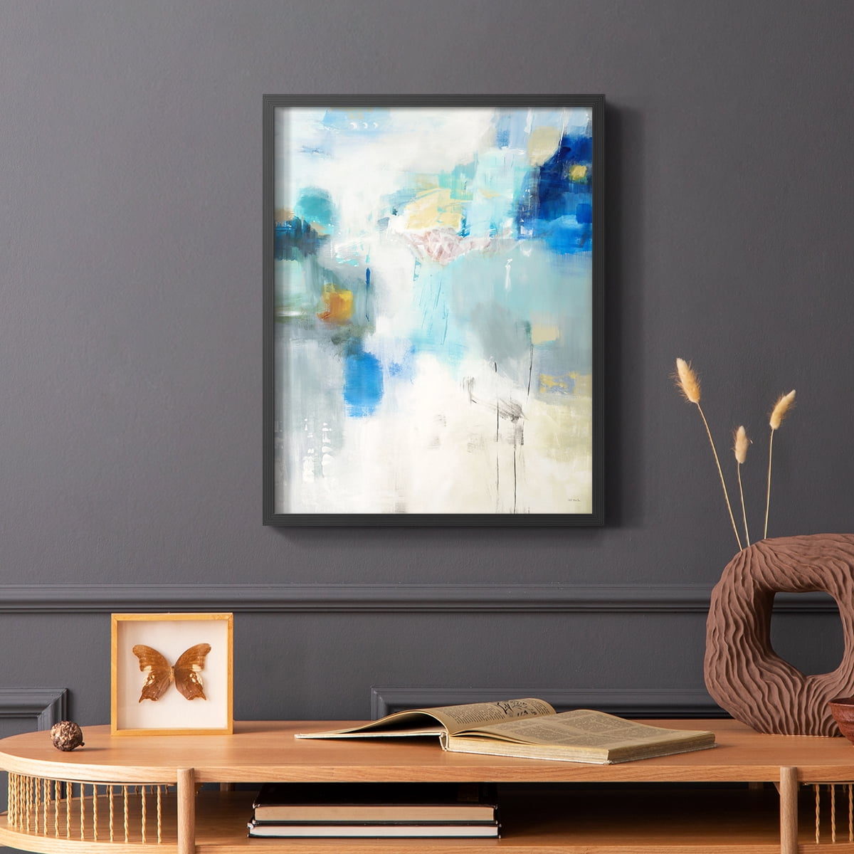 Celeste Motion I Framed Print in Black Solid Wood Framed Print No Nail Hanging