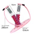 thumbnail image 2 of Workout Jump Rope With Counting , With Calorie Counter, For Adult, Kids For Fitness, Workout Pink, 2 of 5