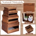 thumbnail image 3 of 8 Pcs Wooden Buffet Risers with  Signs - Rustic Cake Stands for Dessert Display, 3 of 6