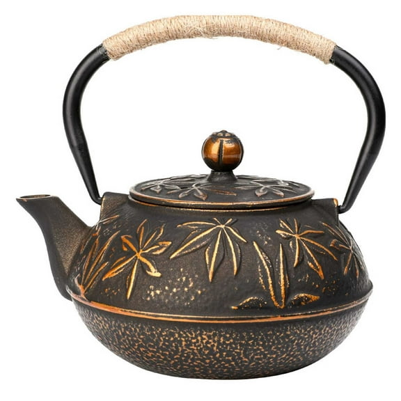 Cast Iron Teapot,Retro Japanese Classic Tea Kettle,Wonderful Workmanship with Stainless Steel Infuser for Coffee,Tea Bags,Loose Tea