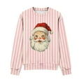 thumbnail image 7 of Lorytime Christmas Boys Girls Sweatshirts for Fall Santa Claus Stripes Shirt Crew Neck Long Sleeve Tops Pullover, 7 of 7