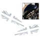 thumbnail image 5 of Adhesivo para tanque de combustible de motocicleta (izquierdo y derecho), rodilleras para tanque de gasolina, calcomanía lateral para puños. Plata mate mate, 5 of 8