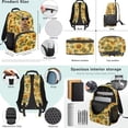 thumbnail image 4 of Garronmavis Kids Backpack Set, 4-Piece Set Includes Backpack, Lunch Bag, Pencil Case, Water Bottle Holder, for Girls Daily School Use, Adjustable Shoulder Straps 17inch School Bag Sunflower Capybara, 4 of 6